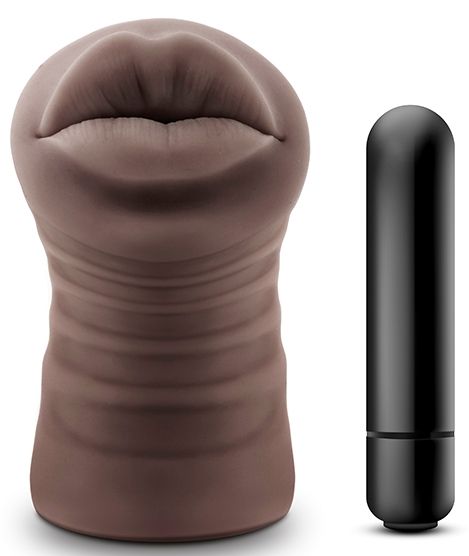 Коричневый мастурбатор-ротик Renee - Blush Novelties - в Грозном купить с доставкой