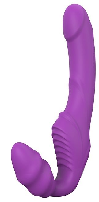 Фиолетовый безремневой вибрострапон DOUBLE DIPPER - Dream Toys - купить с доставкой в Грозном