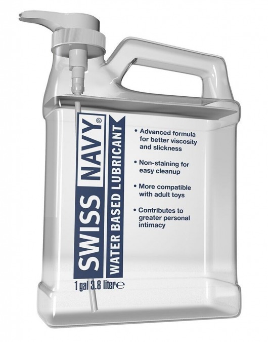 Канистра лубриканта Swiss Navy Water Based Lube на водной основе - 3,8 л. - Swiss navy - купить с доставкой в Грозном
