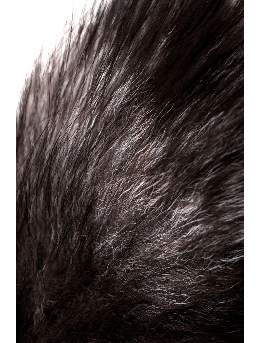 Серебристая металлическая анальная втулка с хвостом чернобурой лисы - размер S - ToyFa - купить с доставкой в Грозном