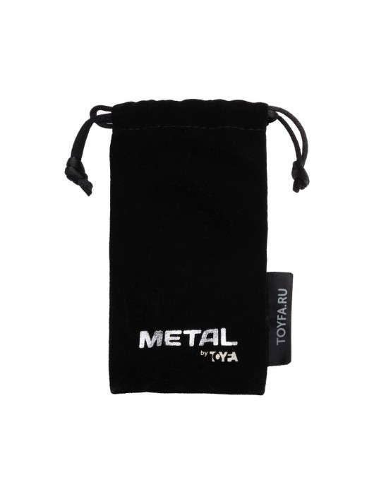 Серебристая конусовидная анальная пробка с фиолетовым кристаллом - 7 см. - ToyFa - купить с доставкой в Грозном