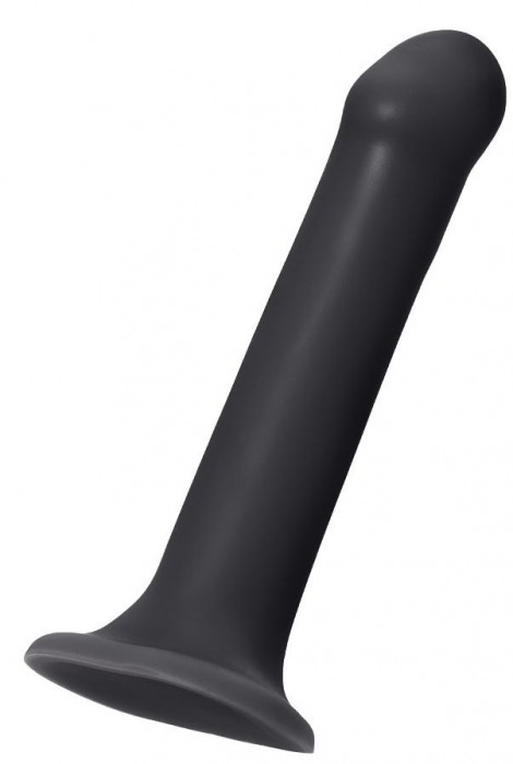 Черный фаллос на присоске Silicone Bendable Dildo XL - 20 см. - Strap-on-me - купить с доставкой в Грозном