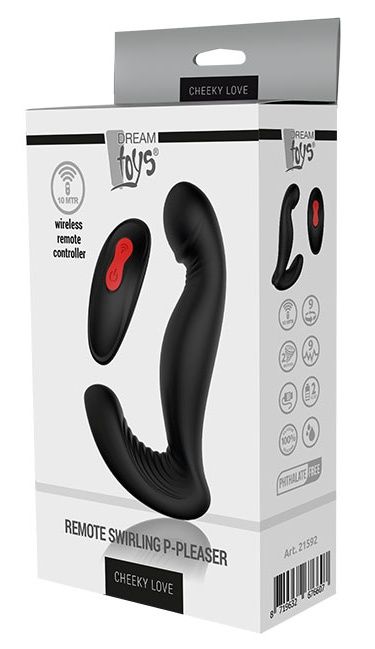 Черный вибромассажер простаты SWIRLING P-PLEASER - Dream Toys - в Грозном купить с доставкой