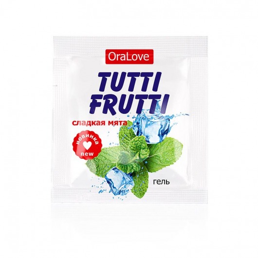 Пробник гель-смазки Tutti-frutti со вкусом мяты - 4 гр. - Биоритм - купить с доставкой в Грозном