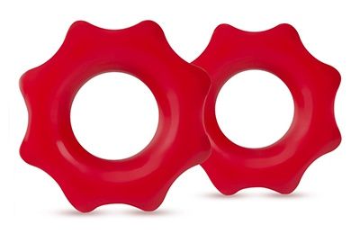Набор из 2 красных фигурных эрекционных колец NUTZ - Blush Novelties - в Грозном купить с доставкой