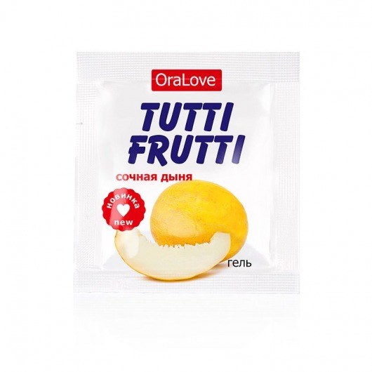 Пробник гель-смазки Tutti-frutti со вкусом сочной дыни - 4 гр. - Биоритм - купить с доставкой в Грозном