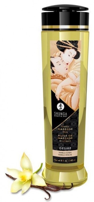 Массажное масло с ароматом ванили Desire - 240 мл. - Shunga - купить с доставкой в Грозном
