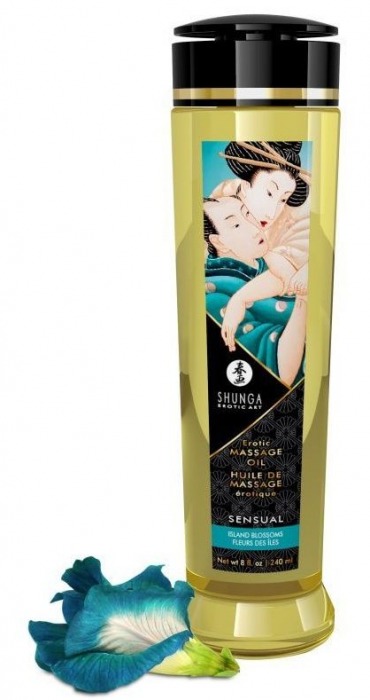 Массажное масло Sensual с цветочным ароматом - 240 мл. - Shunga - купить с доставкой в Грозном