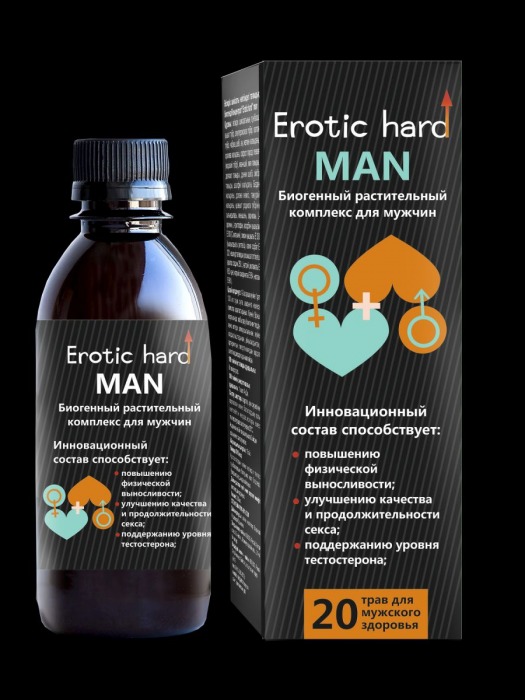 Мужской биогенный концентрат для усиления эрекции Erotic hard Man - 250 мл. - Erotic Hard - купить с доставкой в Грозном
