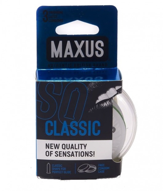 Классические презервативы в пластиковом кейсе MAXUS Classic - 3 шт. - Maxus - купить с доставкой в Грозном