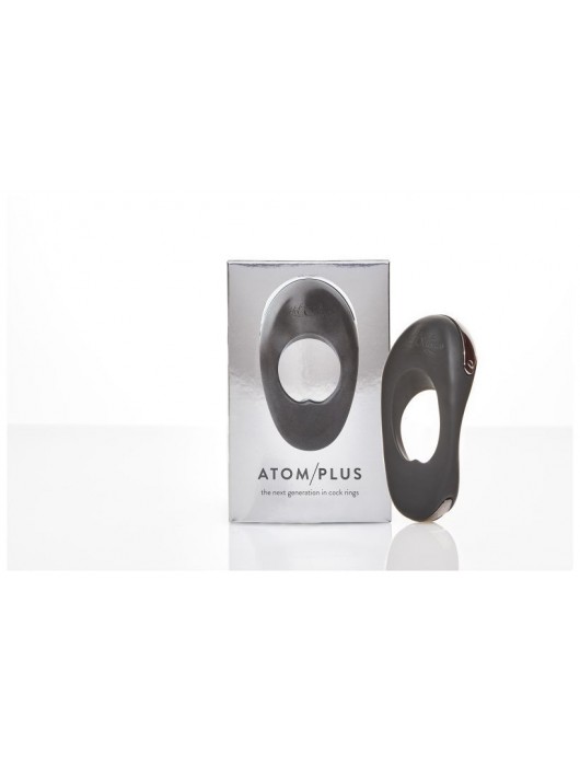Черное эрекционное виброкольцо с двумя виброэлементами ATOM PLUS - Hot Octopuss - в Грозном купить с доставкой