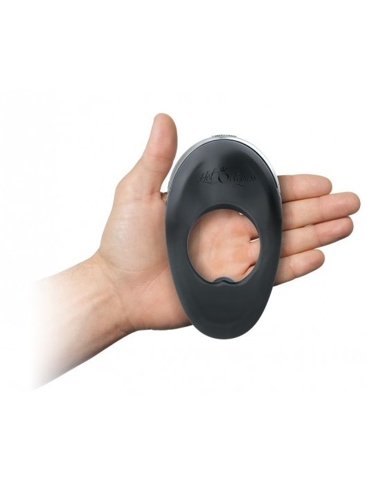 Черное эрекционное виброкольцо с двумя виброэлементами ATOM PLUS - Hot Octopuss - в Грозном купить с доставкой