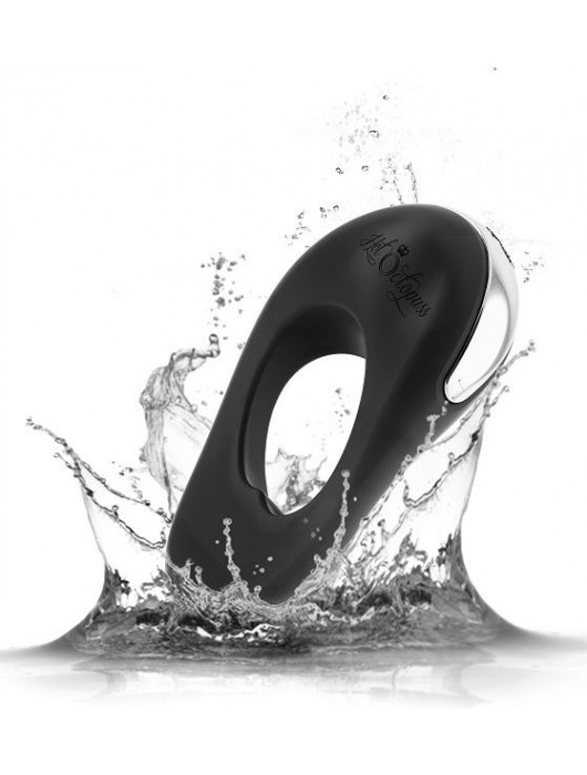Черное эрекционное виброкольцо с двумя виброэлементами ATOM PLUS - Hot Octopuss - в Грозном купить с доставкой