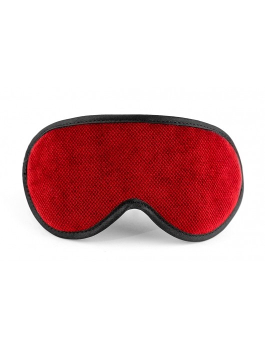 Красная сплошная маска на резиночке с черной окантовкой - БДСМ Арсенал - купить с доставкой в Грозном