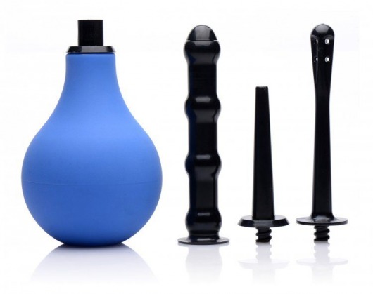 Анальный душ с 3 насадками Premium One-way Valve Anal Douche Set - XR Brands - купить с доставкой в Грозном