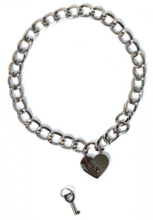 Серебристый ошейник Embrace с ключиком - Lola Games - купить с доставкой в Грозном