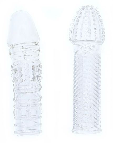Комплект из 2 прозрачных насадок на пенис PENIS EXTENDER PACK - Dream Toys - в Грозном купить с доставкой