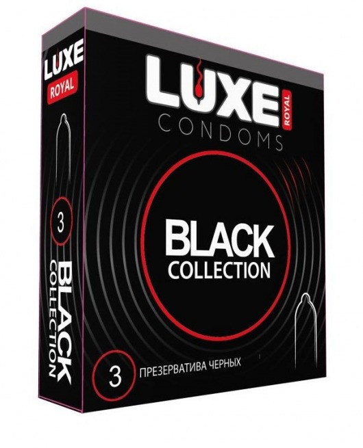 Черные презервативы LUXE Royal Black Collection - 3 шт. - Luxe - купить с доставкой в Грозном