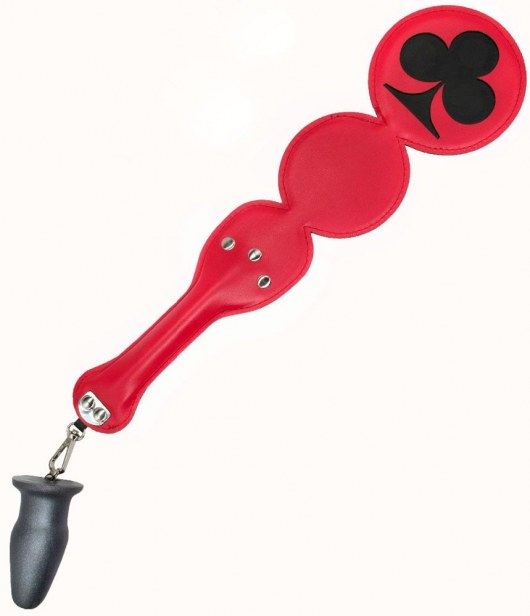 Шлёпалка  Трефы  с анальным плагом - LOVETOY (А-Полимер) - купить с доставкой в Грозном