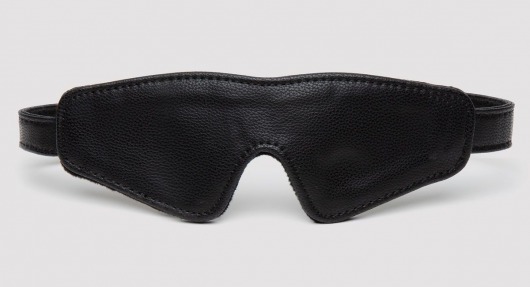 Черная плотная маска на глаза Bound to You Faux Leather Blindfold - Fifty Shades of Grey - купить с доставкой в Грозном