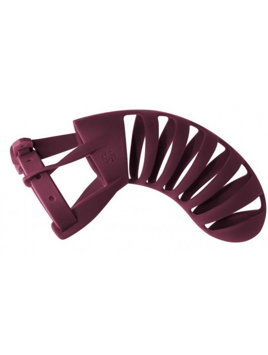 Мужской пояс верности бордового цвета Romello - Lola Games - купить с доставкой в Грозном