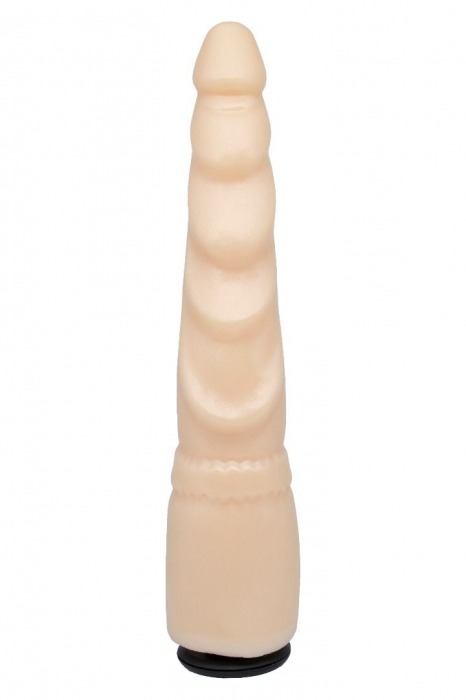 Телесная реалистичная насадка-елочка - 20,5 см. - LOVETOY (А-Полимер) - купить с доставкой в Грозном