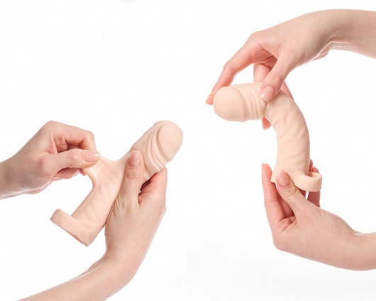 Телесная насадка-удлинитель со вставкой размера S - 16 см. - Sitabella - в Грозном купить с доставкой