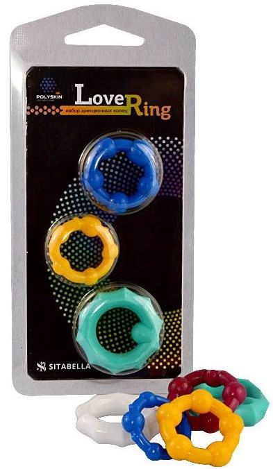 Набор из 3 цветных эрекционных колец Love Ring - Sitabella - в Грозном купить с доставкой