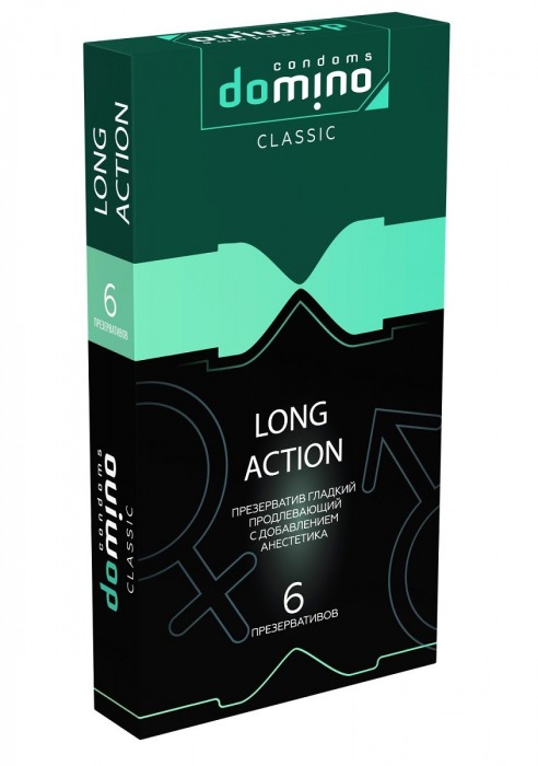 Презервативы с пролонгирующим эффектом DOMINO Classic Long action - 6 шт. - Domino - купить с доставкой в Грозном