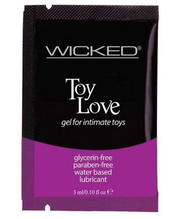 Лубрикант на водной основе для использования с игрушками WICKED Toy Love - 3 мл. - Wicked - купить с доставкой в Грозном