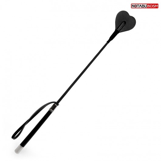 Черный стек с наконечником-сердечком - 54 см. - Notabu - купить с доставкой в Грозном