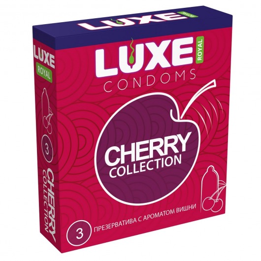 Презервативы с ароматом вишни LUXE Royal Cherry Collection - 3 шт. - Luxe - купить с доставкой в Грозном