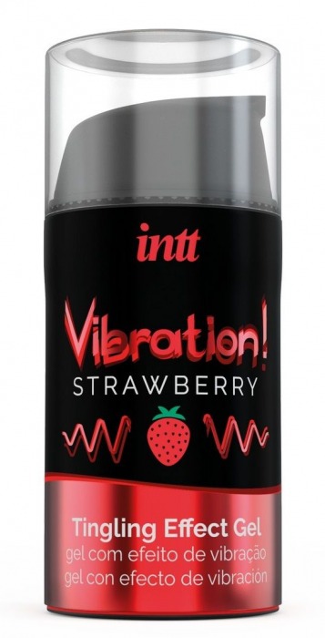 Жидкий интимный гель с эффектом вибрации Vibration! Strawberry - 15 мл. - INTT - купить с доставкой в Грозном
