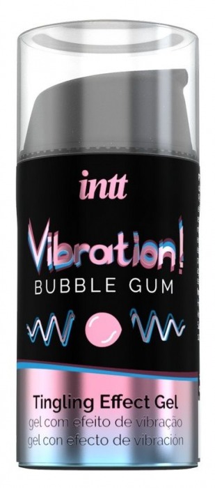 Жидкий интимный гель с эффектом вибрации Vibration! Bubble Gum - 15 мл. - INTT - купить с доставкой в Грозном