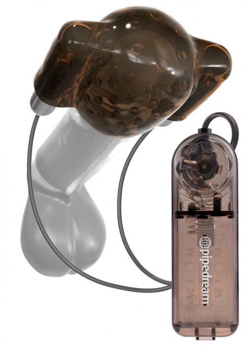 Дымчатый вибростимулятор головки пениса Dual Vibrating Head Teaser - Pipedream - в Грозном купить с доставкой