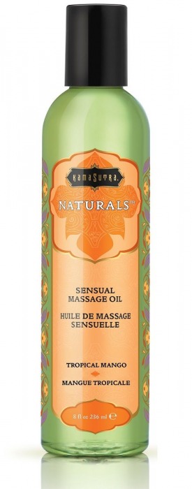 Массажное масло Naturals Tropical Mango с ароматом манго - 236 мл. - Kama Sutra - купить с доставкой в Грозном