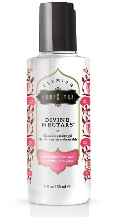 Гель-лубрикант на водной основе Divine Nectars Strawberry Dream с ароматом клубники - 150 мл. - Kama Sutra - купить с доставкой в Грозном