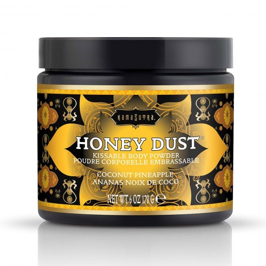 Пудра для тела Honey Dust Body Powder с ароматом кокоса и ананаса - 170 гр. - Kama Sutra - купить с доставкой в Грозном