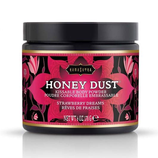 Пудра для тела Honey Dust Body Powder с ароматом клубники - 170 гр. - Kama Sutra - купить с доставкой в Грозном