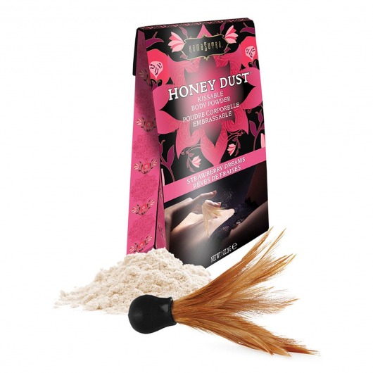 Пудра для тела Honey Dust Body Powder с ароматом клубники - 28 гр. - Kama Sutra - купить с доставкой в Грозном