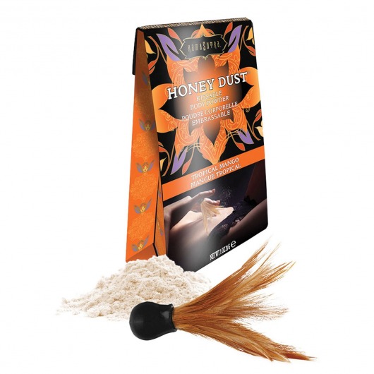 Пудра для тела Honey Dust Body Powder с ароматом манго - 28 гр. - Kama Sutra - купить с доставкой в Грозном