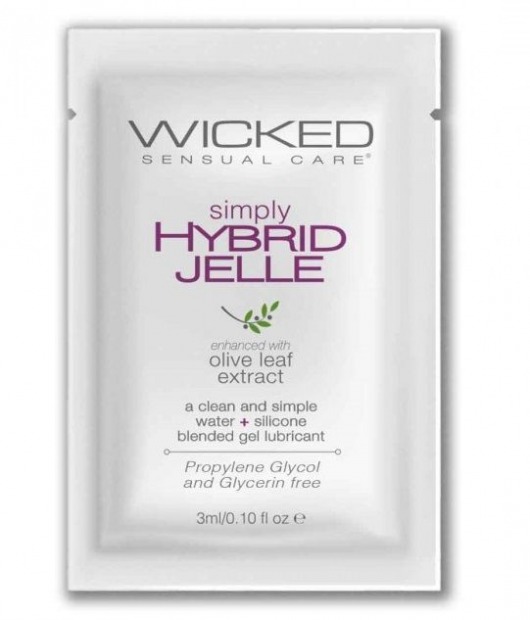 Гель-лубрикант на водно-силиконовой основе Simply Hybrid Jelle - 3 мл. - Wicked - купить с доставкой в Грозном