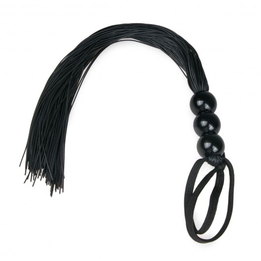 Черная силиконовая плеть Silicone Whip - 32 см. - Easy toys - купить с доставкой в Грозном