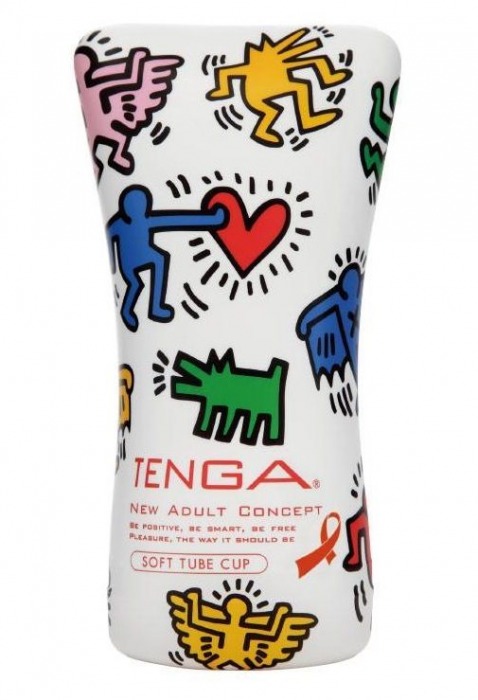Мастурбатор-туба Keith Haring Soft Tube CUP - Tenga - в Грозном купить с доставкой