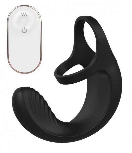Черный анальный стимулятор с эрекционными кольцами Remote Couple Teaser - Dream Toys - в Грозном купить с доставкой