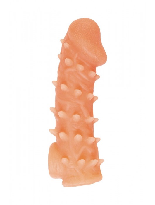 Телесная закрытая насадка с пупырышками Cock Sleeve Size S - 13,8 см. - KOKOS - в Грозном купить с доставкой