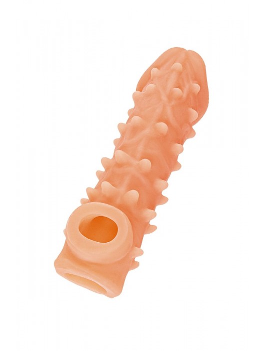 Телесная закрытая насадка с пупырышками Cock Sleeve Size S - 13,8 см. - KOKOS - в Грозном купить с доставкой