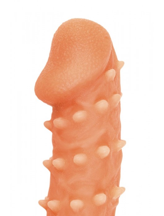 Телесная закрытая насадка с пупырышками Cock Sleeve Size S - 13,8 см. - KOKOS - в Грозном купить с доставкой