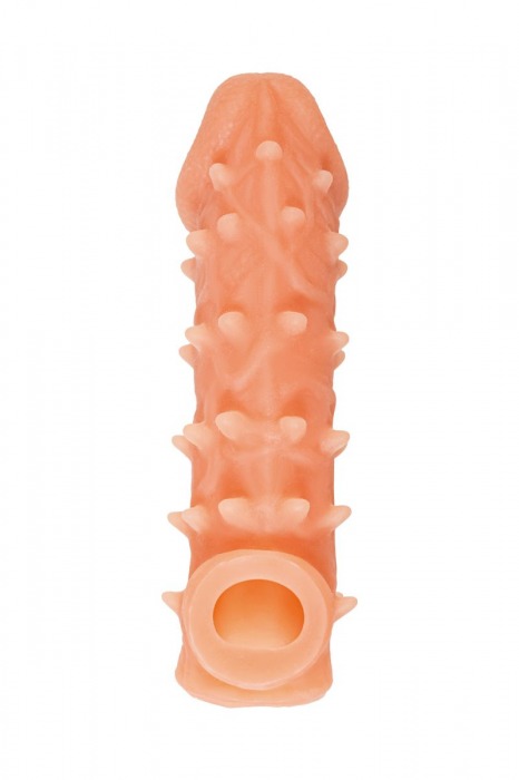 Телесная закрытая насадка с пупырышками Cock Sleeve Size M - 15,6 см. - KOKOS - в Грозном купить с доставкой