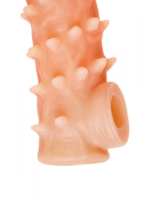 Телесная закрытая насадка с пупырышками Cock Sleeve Size L - 17,6 см. - KOKOS - в Грозном купить с доставкой